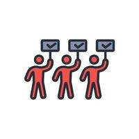 volunteerism icon. .Editable stroke.linear style sign for use web design,logo.Symbol illustration. vector