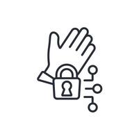 blocked icon. .Editable stroke.linear style sign for use web design,logo.Symbol illustration. vector