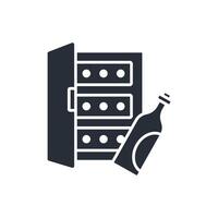 wine cellar icon. .Editable stroke.linear style sign for use web design,logo.Symbol illustration. vector