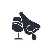 nosing icon. .Editable stroke.linear style sign for use web design,logo.Symbol illustration. vector