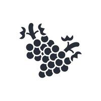 grapes icon. .Editable stroke.linear style sign for use web design,logo.Symbol illustration. vector