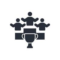 Podium icon. .Editable stroke.linear style sign for use web design,logo.Symbol illustration. vector