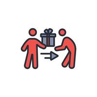 selfless icon. .Editable stroke.linear style sign for use web design,logo.Symbol illustration. vector