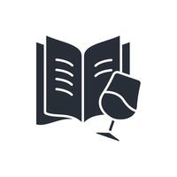 Wine menu icon. .Editable stroke.linear style sign for use web design,logo.Symbol illustration. vector