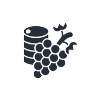 wine barrel icon. .Editable stroke.linear style sign for use web design,logo.Symbol illustration. vector