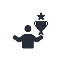 winner icon. .Editable stroke.linear style sign for use web design,logo.Symbol illustration. vector
