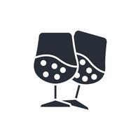 sparkling wine icon. .Editable stroke.linear style sign for use web design,logo.Symbol illustration. vector