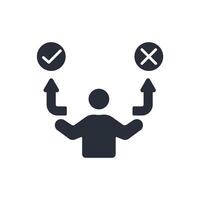 Decision icon. .Editable stroke.linear style sign for use web design,logo.Symbol illustration. vector