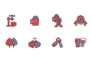 Beer icon set..Editable stroke.linear style sign for use web design,logo.Symbol illustration. vector