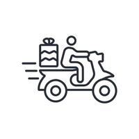 Scooter icon. .Editable stroke.linear style sign for use web design,logo.Symbol illustration. vector