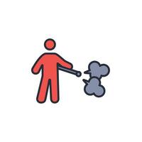 fumigation icon. .Editable stroke.linear style sign for use web design,logo.Symbol illustration. vector