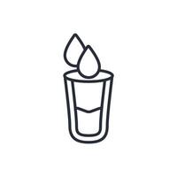 shot glass icon. .Editable stroke.linear style sign for use web design,logo.Symbol illustration. vector