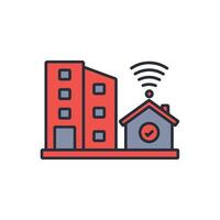 hybrid work icon. .Editable stroke.linear style sign for use web design,logo.Symbol illustration. vector