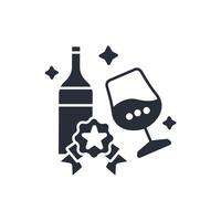 Champagne icon. .Editable stroke.linear style sign for use web design,logo.Symbol illustration. vector