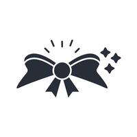 bow icon. .Editable stroke.linear style sign for use web design,logo.Symbol illustration. vector