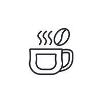 coffee icon. .Editable stroke.linear style sign for use web design,logo.Symbol illustration. vector
