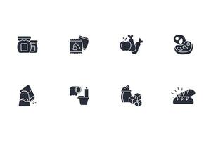 grocery icon set..Editable stroke.linear style sign for use web design,logo.Symbol illustration. vector