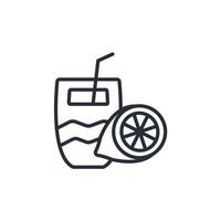 lemonade icon. .Editable stroke.linear style sign for use web design,logo.Symbol illustration. vector