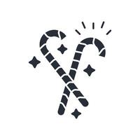 candy cane icon. .Editable stroke.linear style sign for use web design,logo.Symbol illustration. vector