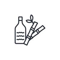 rum icon. .Editable stroke.linear style sign for use web design,logo.Symbol illustration. vector