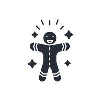 Gingerbread icon. .Editable stroke.linear style sign for use web design,logo.Symbol illustration. vector