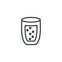 Sparkling Water icon. .Editable stroke.linear style sign for use web design,logo.Symbol illustration. vector