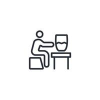drink icon. .Editable stroke.linear style sign for use web design,logo.Symbol illustration. vector