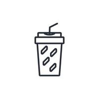 soda icon. .Editable stroke.linear style sign for use web design,logo.Symbol illustration. vector