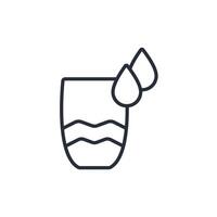 Water icon. .Editable stroke.linear style sign for use web design,logo.Symbol illustration. vector