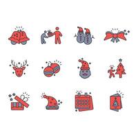 Christmas icon set..Editable stroke.linear style sign for use web design,logo.Symbol illustration. vector