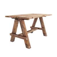 Timber Table for Kitchen and Dining Room On Isolated Background png