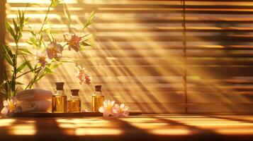 Spa Essentials with Golden Light photo
