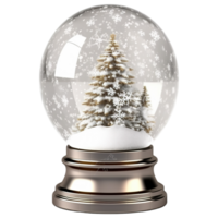 A snow globe with a tree inside png