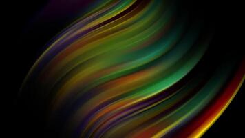 Abstract colorful aurora and black swirling background suitable for design projects, digital art, backgrounds, print materials, and artistic creations. video