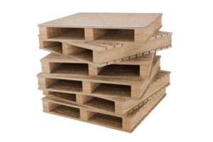 Stacked wooden pallets Rendering of 3D illustrations separated from the background - clipping path. png