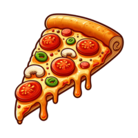 Cartoon Cravings The Ultimate Slice of Pizza png