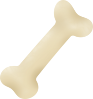 Hand drawn bone The bone is a light cream color and has a smooth, rounded surface. Cartoon flat illu png