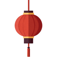 Red lantern hanging from a string png