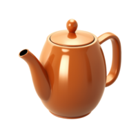 uma simples, feito à mão argila chaleira com uma natural terminar, refletindo a todo dia vida do antigo sociedades e seus conexão para tradição. png