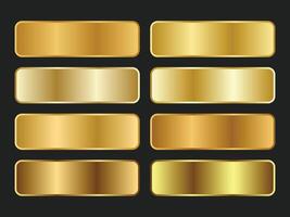 Gold gradient color palette. vector