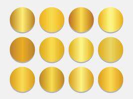 Realistic gold gradient color palette. vector
