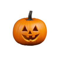 sonriente Jack-o'-lantern con tallado cara en transparente antecedentes png