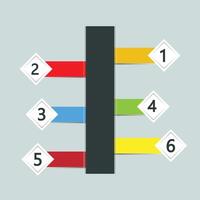 Sequence rank template info graphic chart list set of banners and ribbons vector