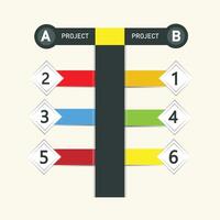 Sequence rank template info graphic Project chart list set vector