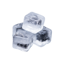 Close-up of ice cubes stacked on a transparent background png