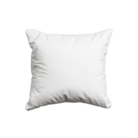 Soft square white pillow isolated on transparent background png