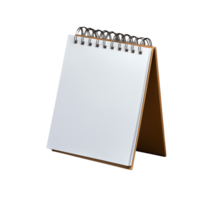 Blank spiral desk calendar on transparent background for customization png