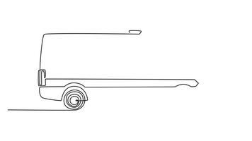 Animated self drawing of continuous line draw hospital ambulance car or vehicle to rescue critical patient at accident. 911 emergency call to help with ambulance icon. Full length one line animation video