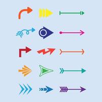 Flat design arrow collection vector