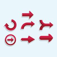 Flat design arrow collection vector
